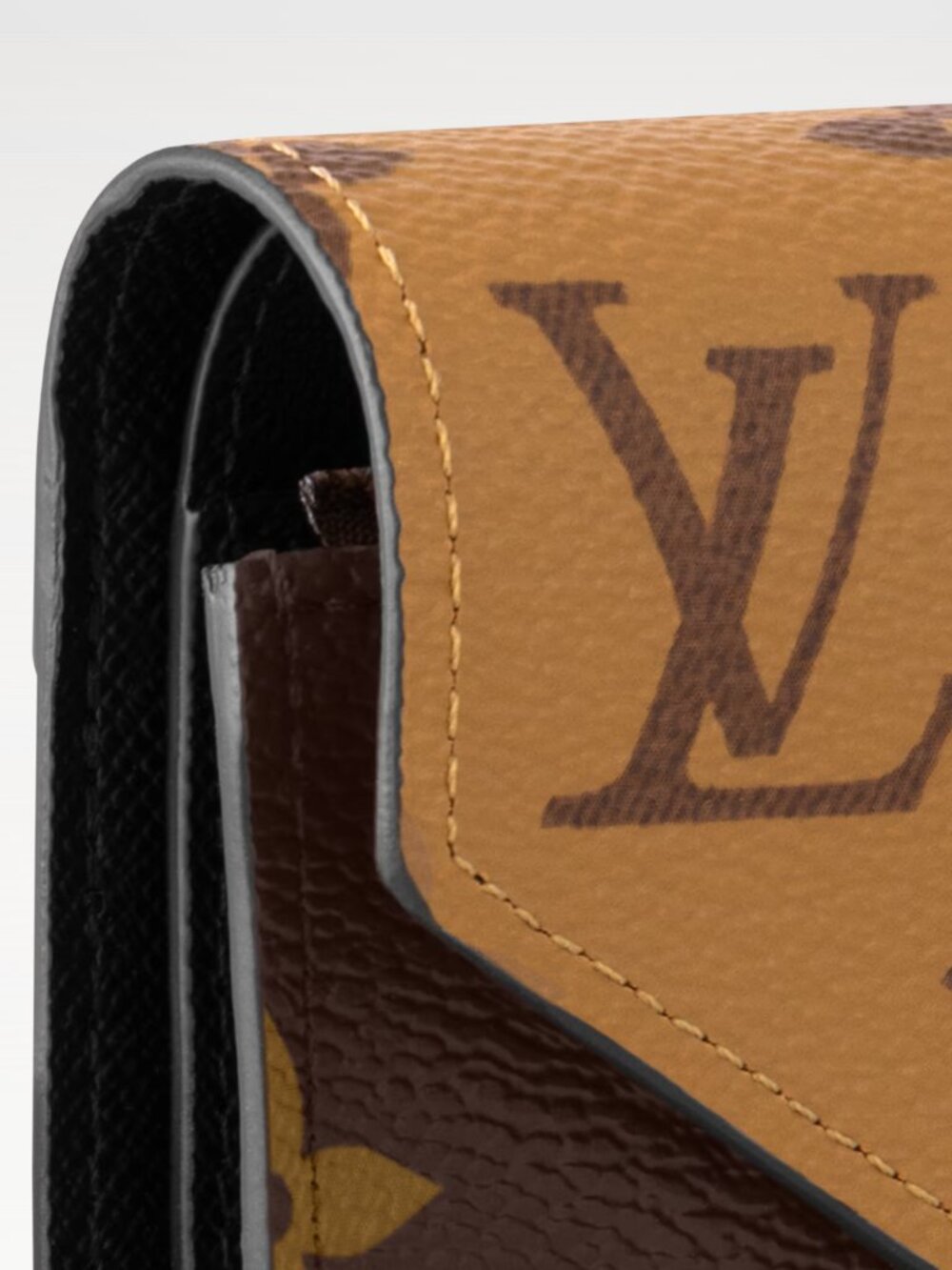 Louis Vuitton Victorine Wallet Monogram Reverse Compact Card Holder -Brown/Beige - Picture 3 of 10